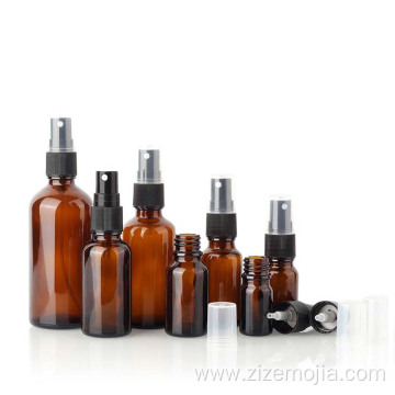 Amber 100 ml spray glass essential oil bottles
